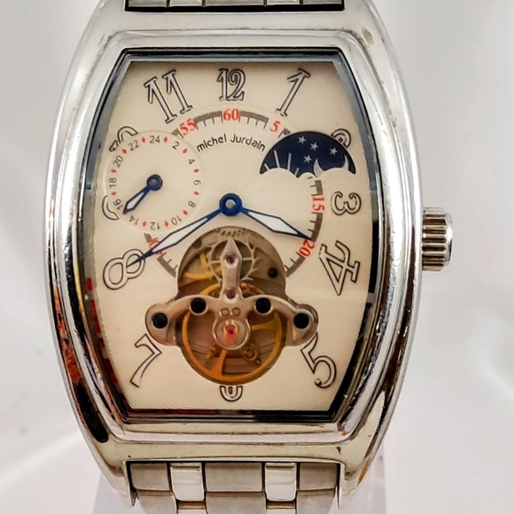 MICHEL JURDAIN MEN'S AUTOMATIC SUN/MOON PHASE WATCH - Picture 11 of 15